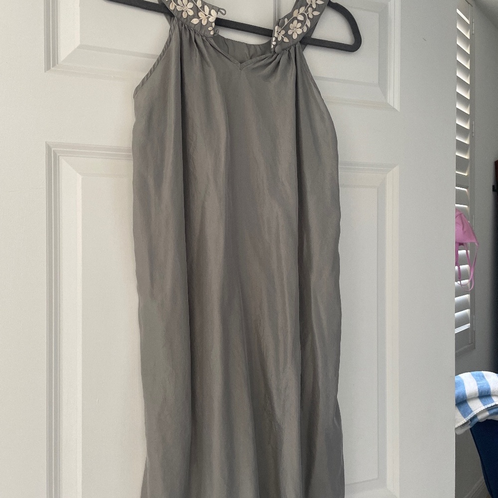 Gray Silk Dress